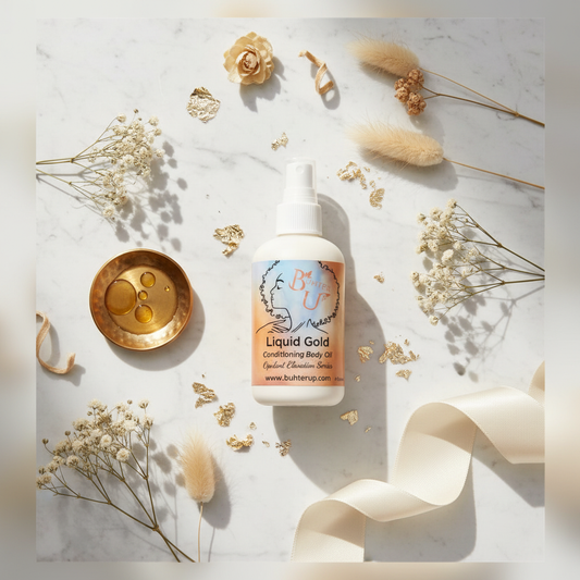 Liquid Gold Flat Lay